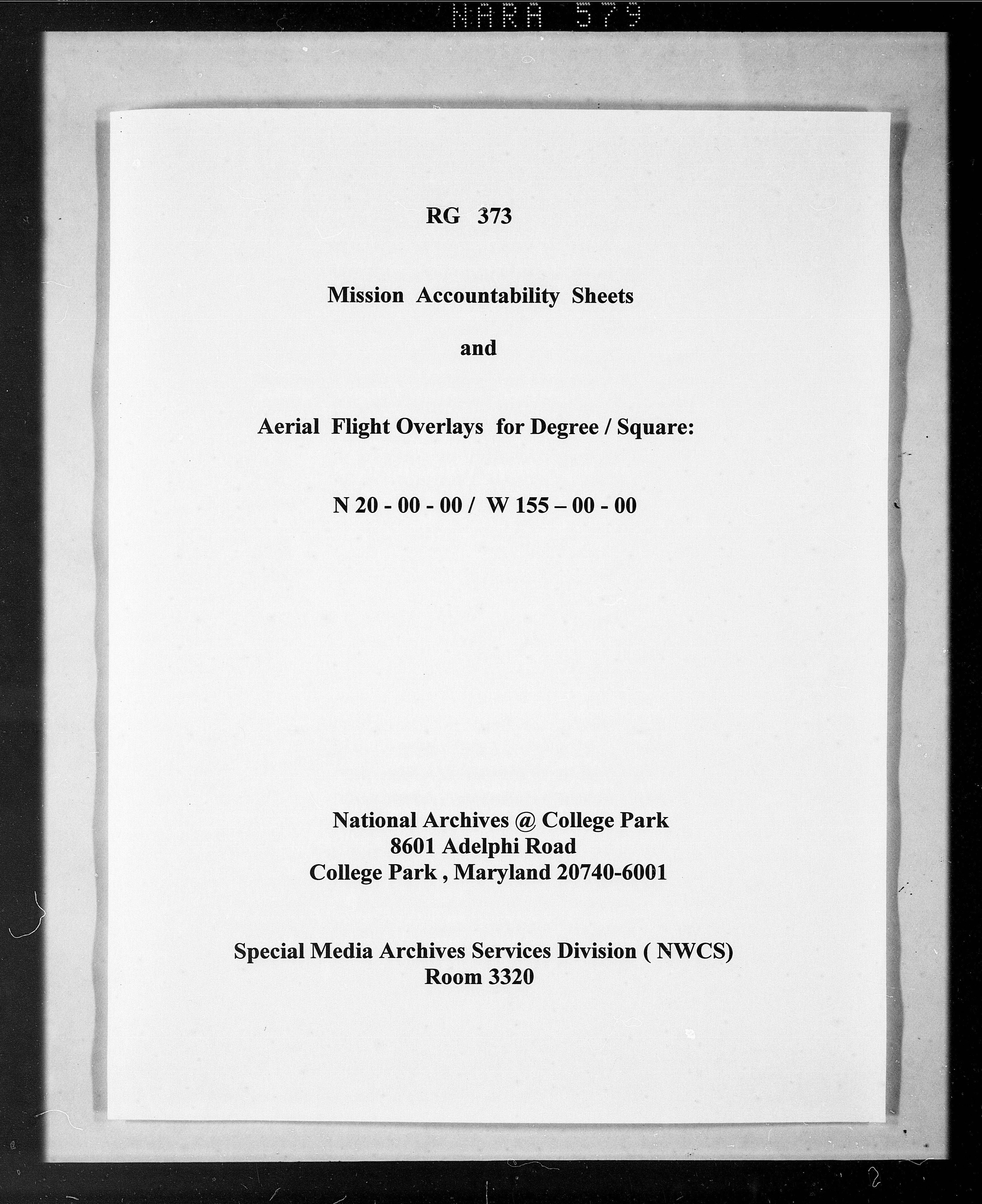 Overlay indexes for degree square 20N155W