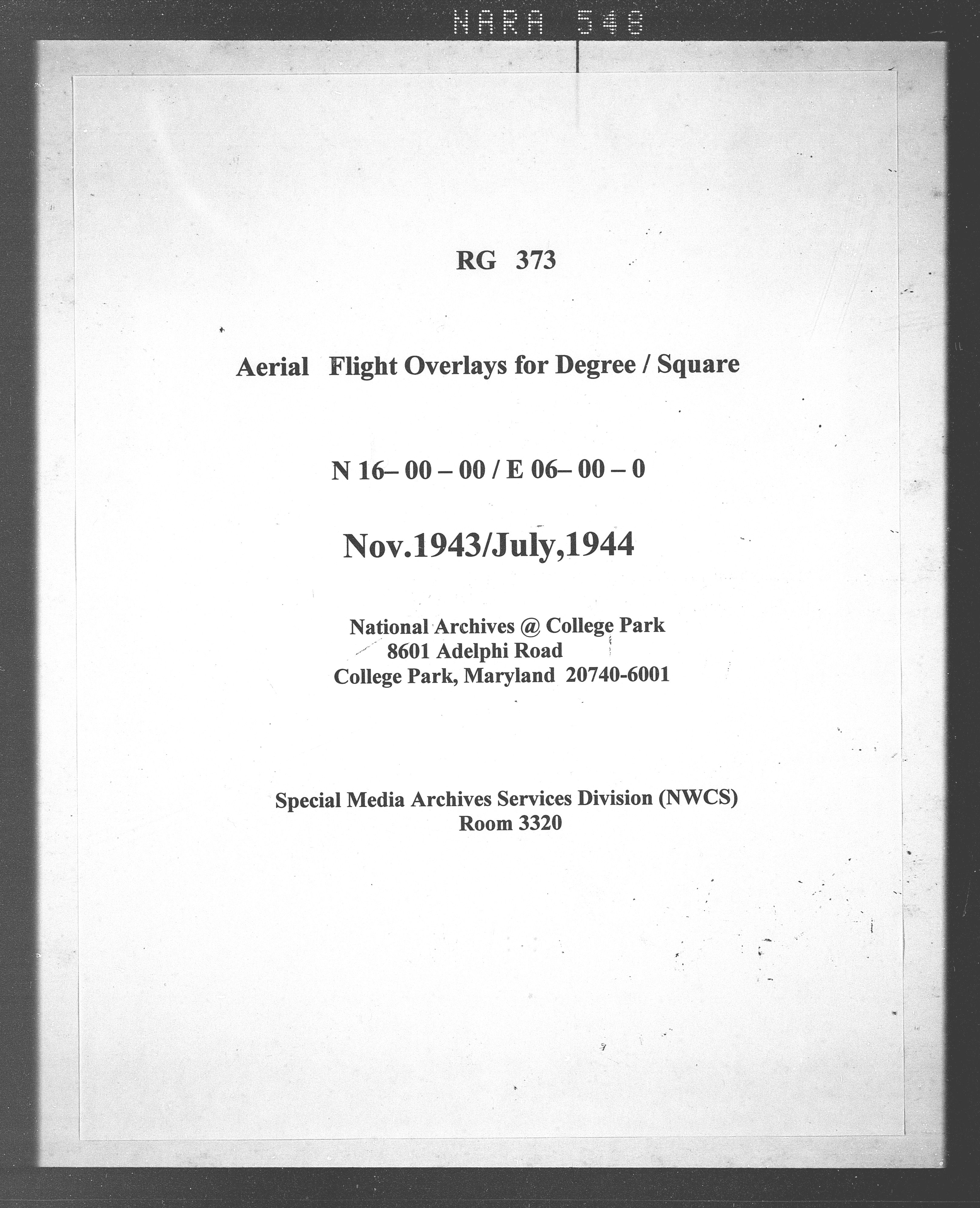 Overlay indexes for degree square 16N006E