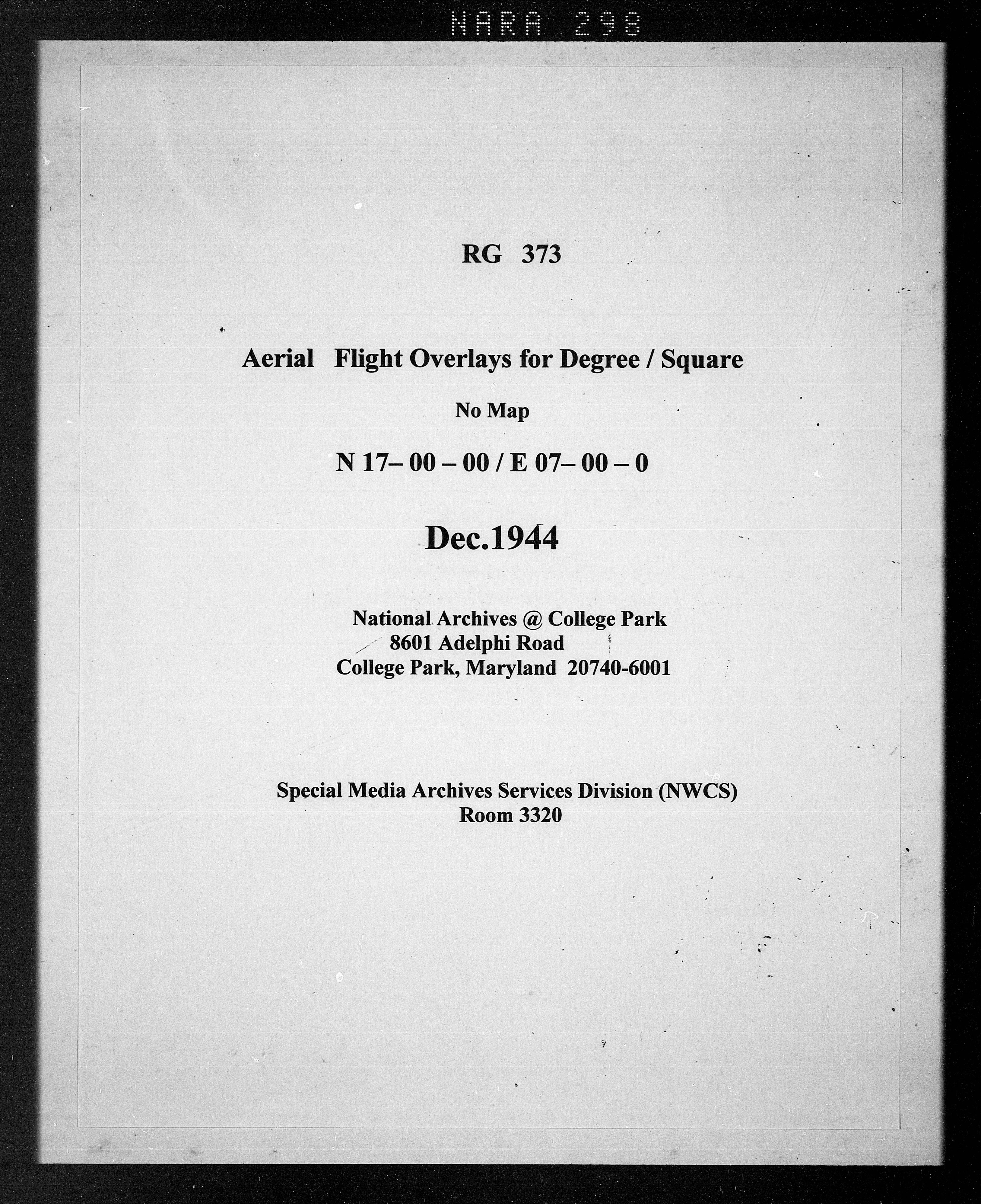 Overlay indexes for degree square 17N007E