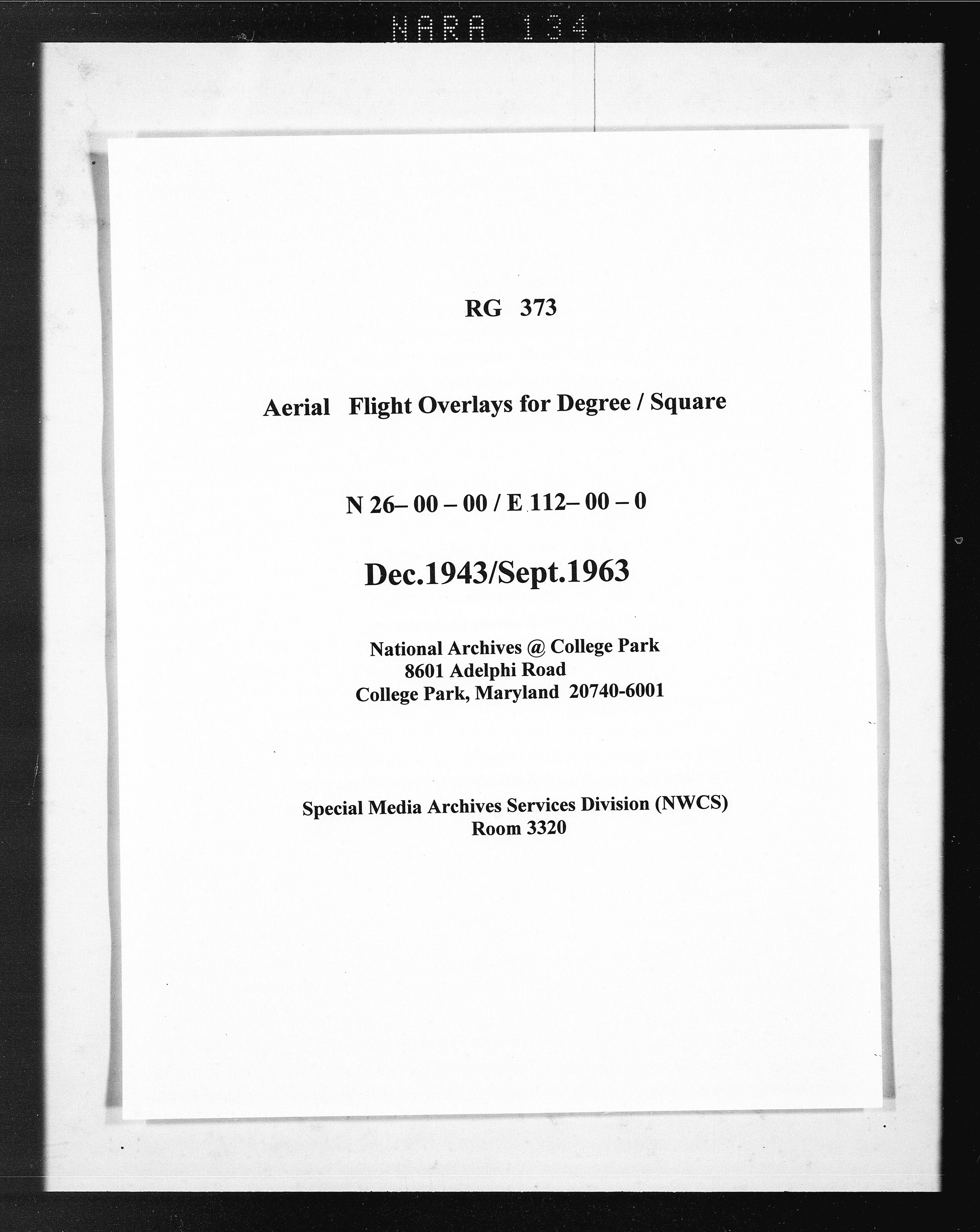 Overlay indexes for degree square 26N112E