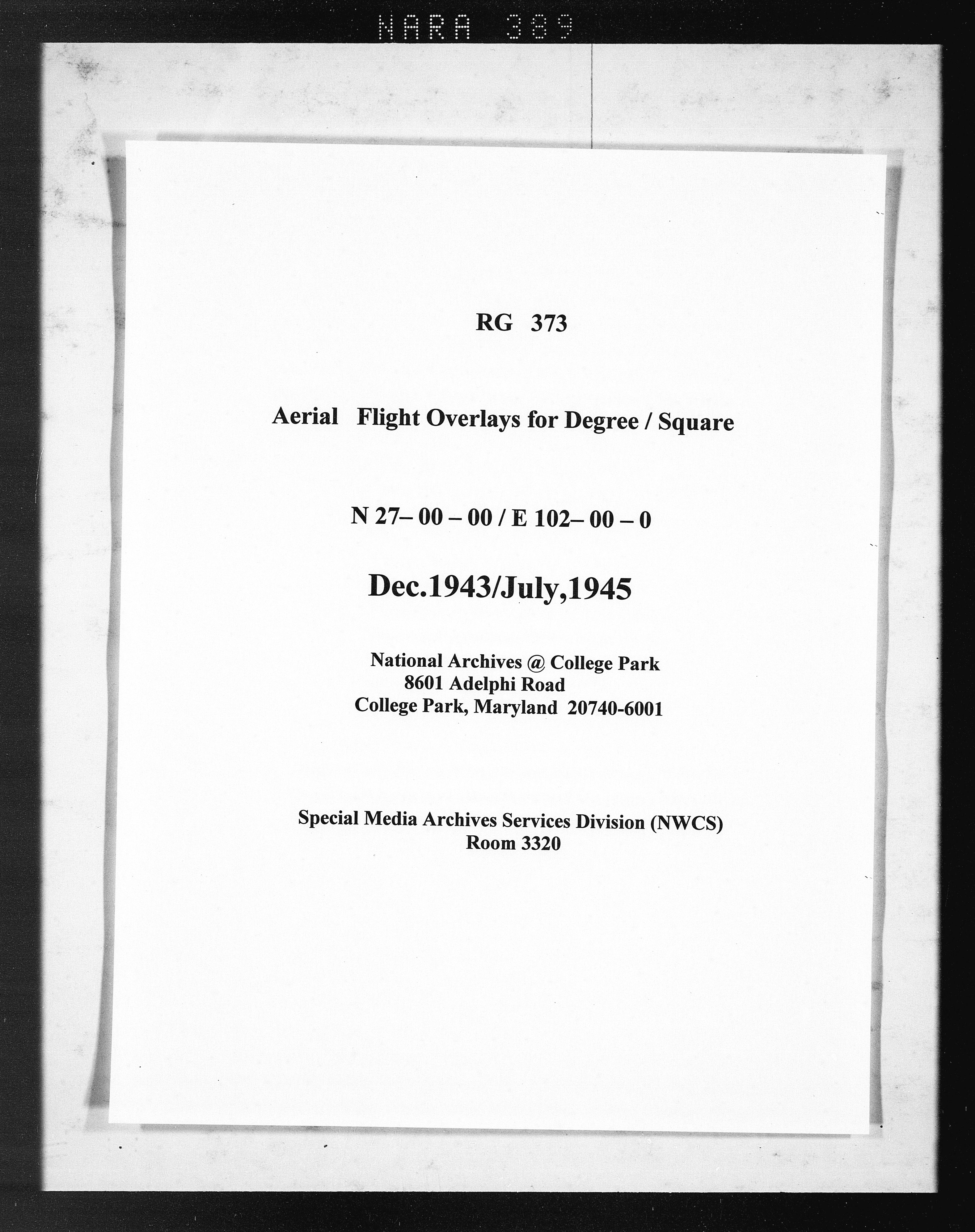 Overlay indexes for degree square 27N102E