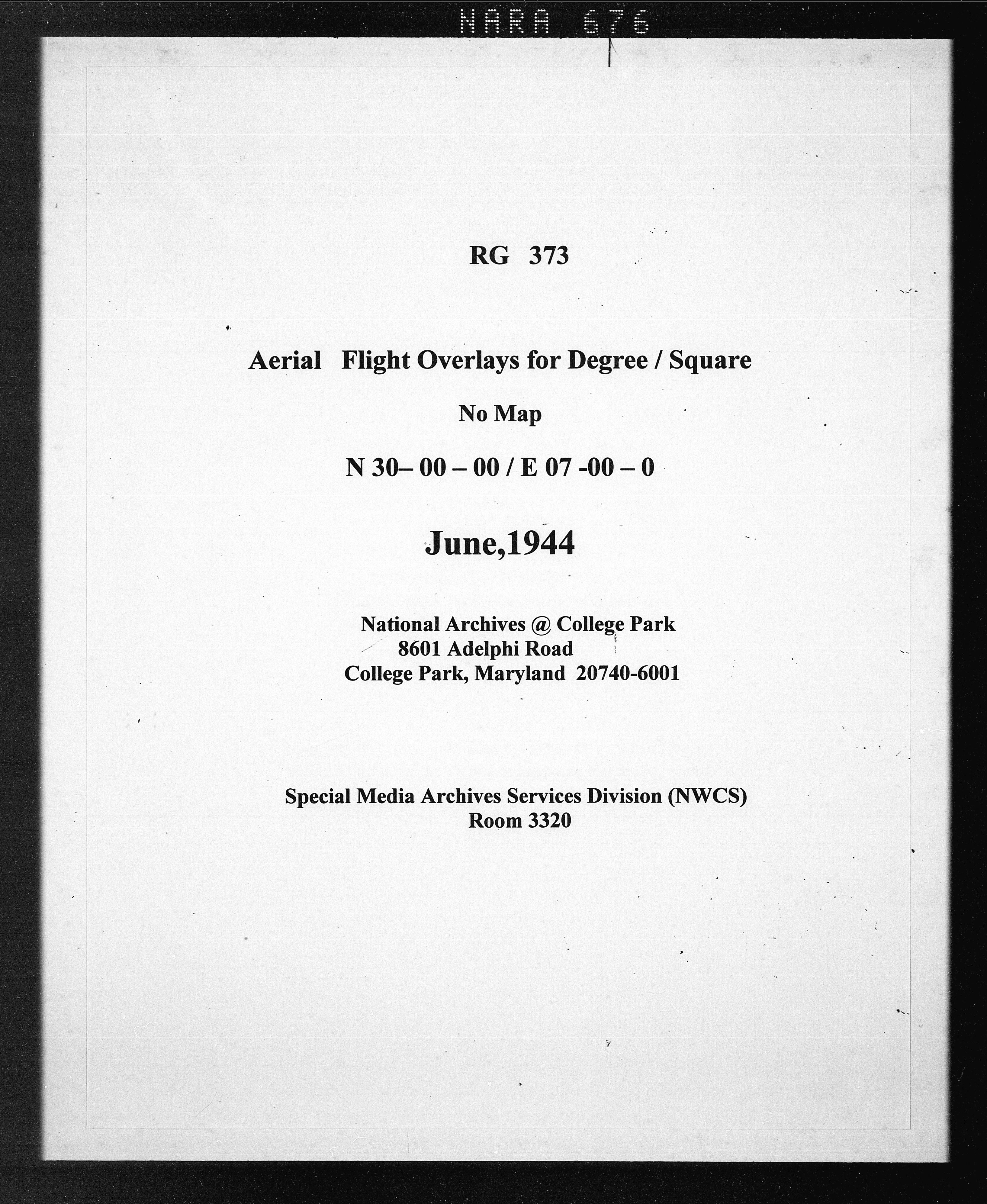 Overlay indexes for degree square 30N007E