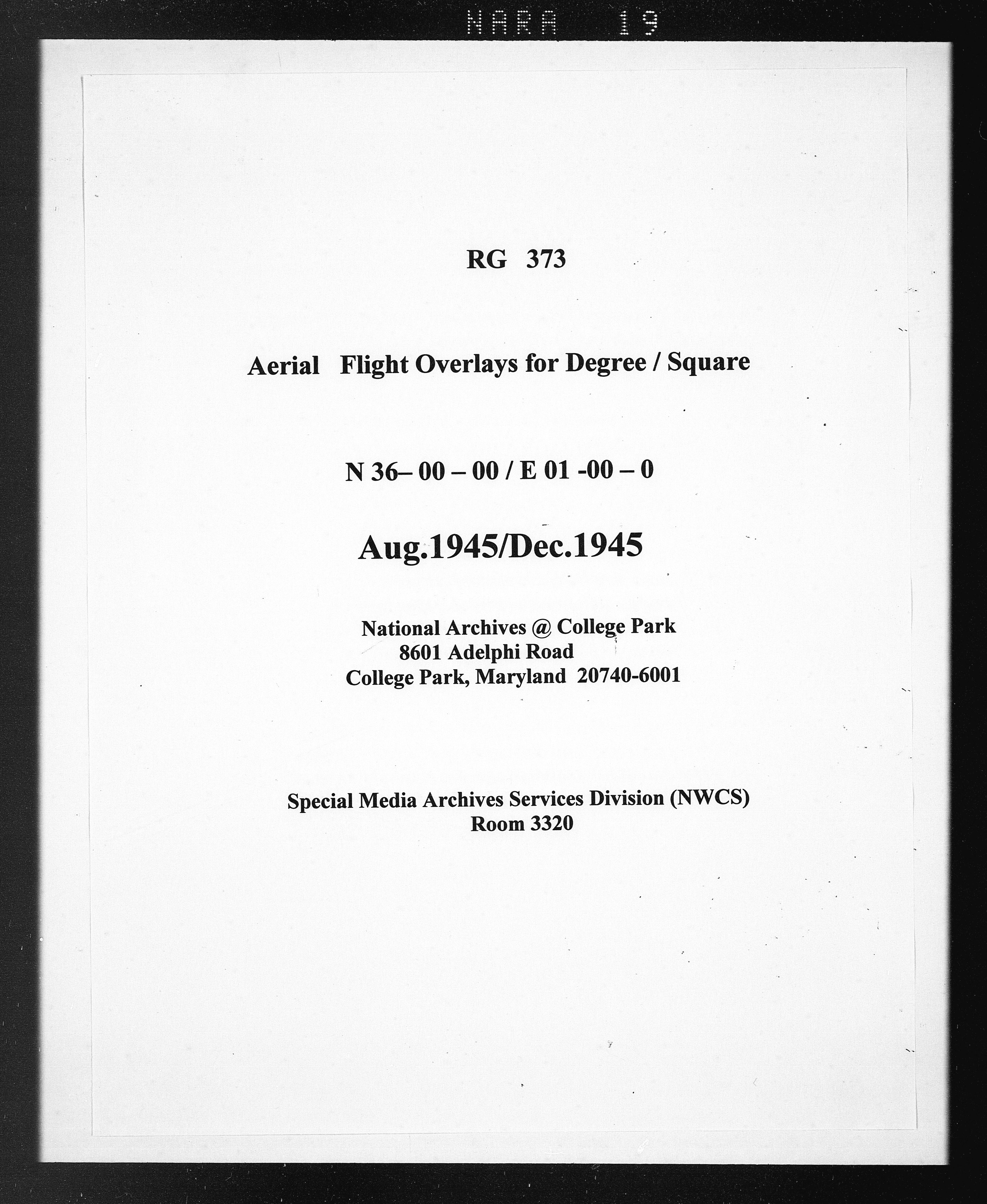 Overlay indexes for degree square 36N001E