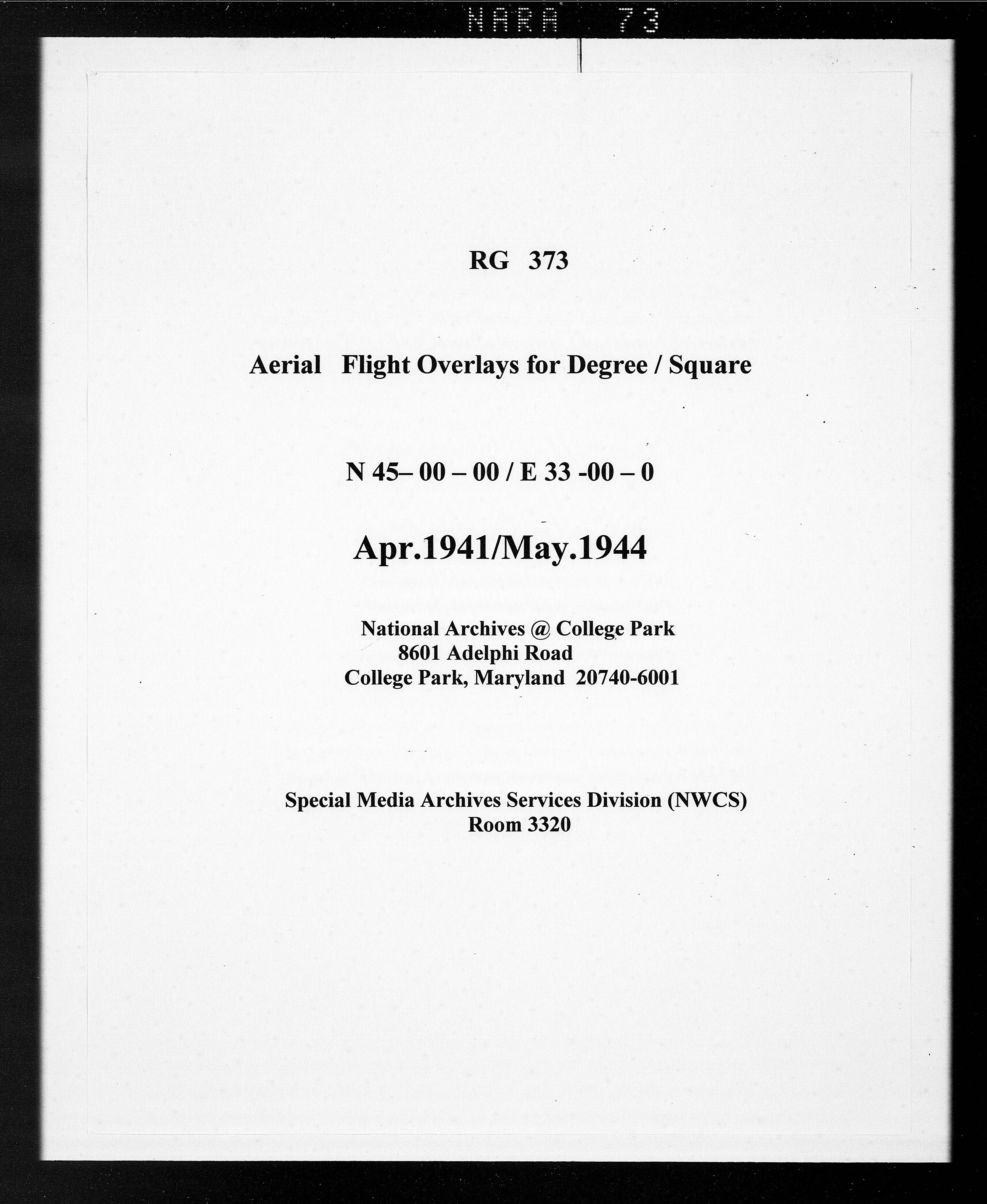 Overlay indexes for degree square 45N033E