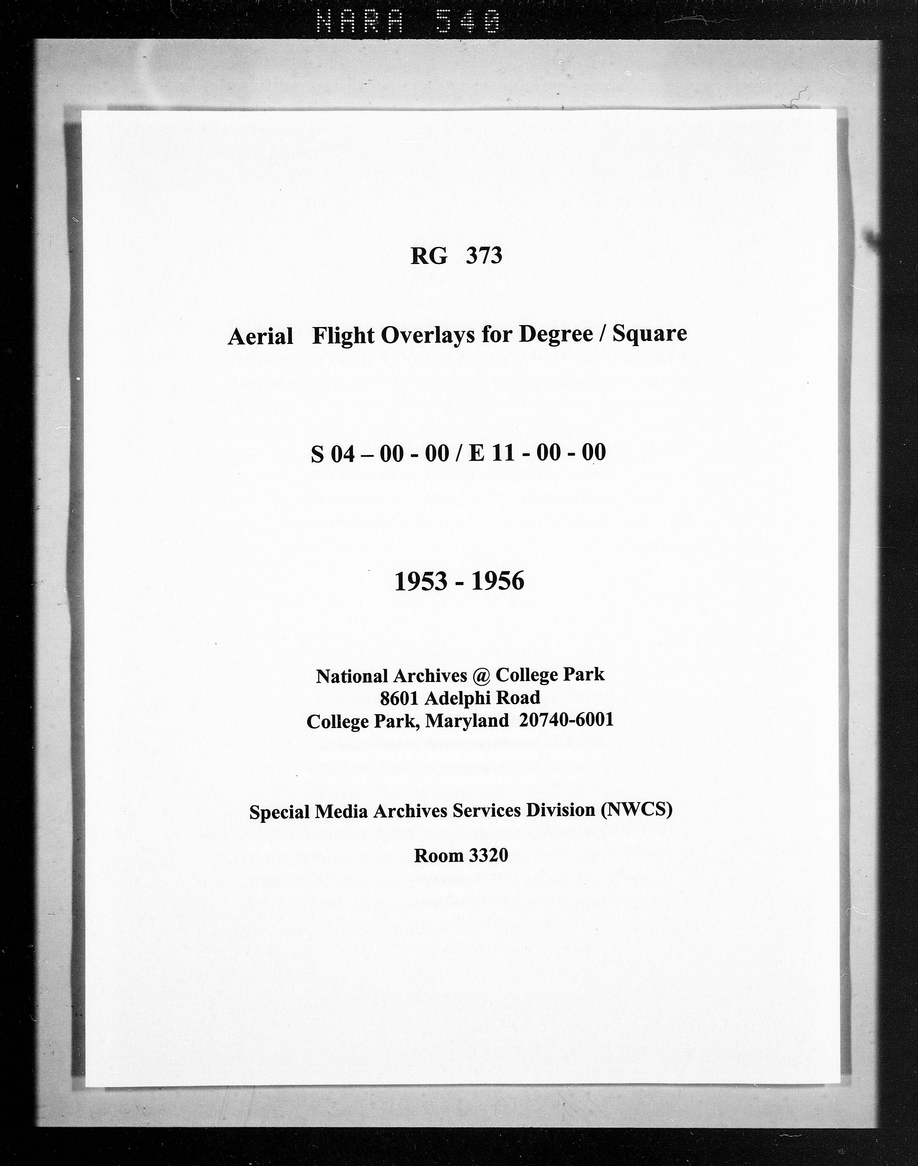 Overlay indexes for degree square 04S011E