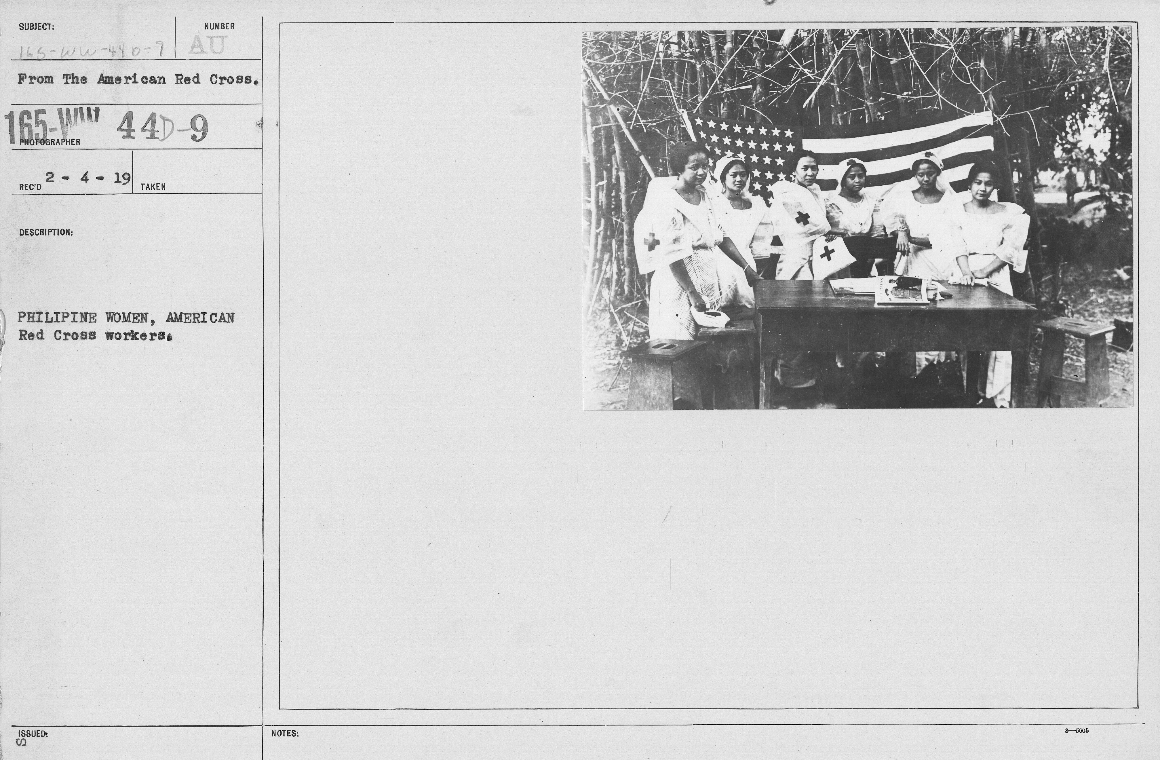 American Red Cross - Switzerland, & Misc. - Philipine women, American Red Cross workers
