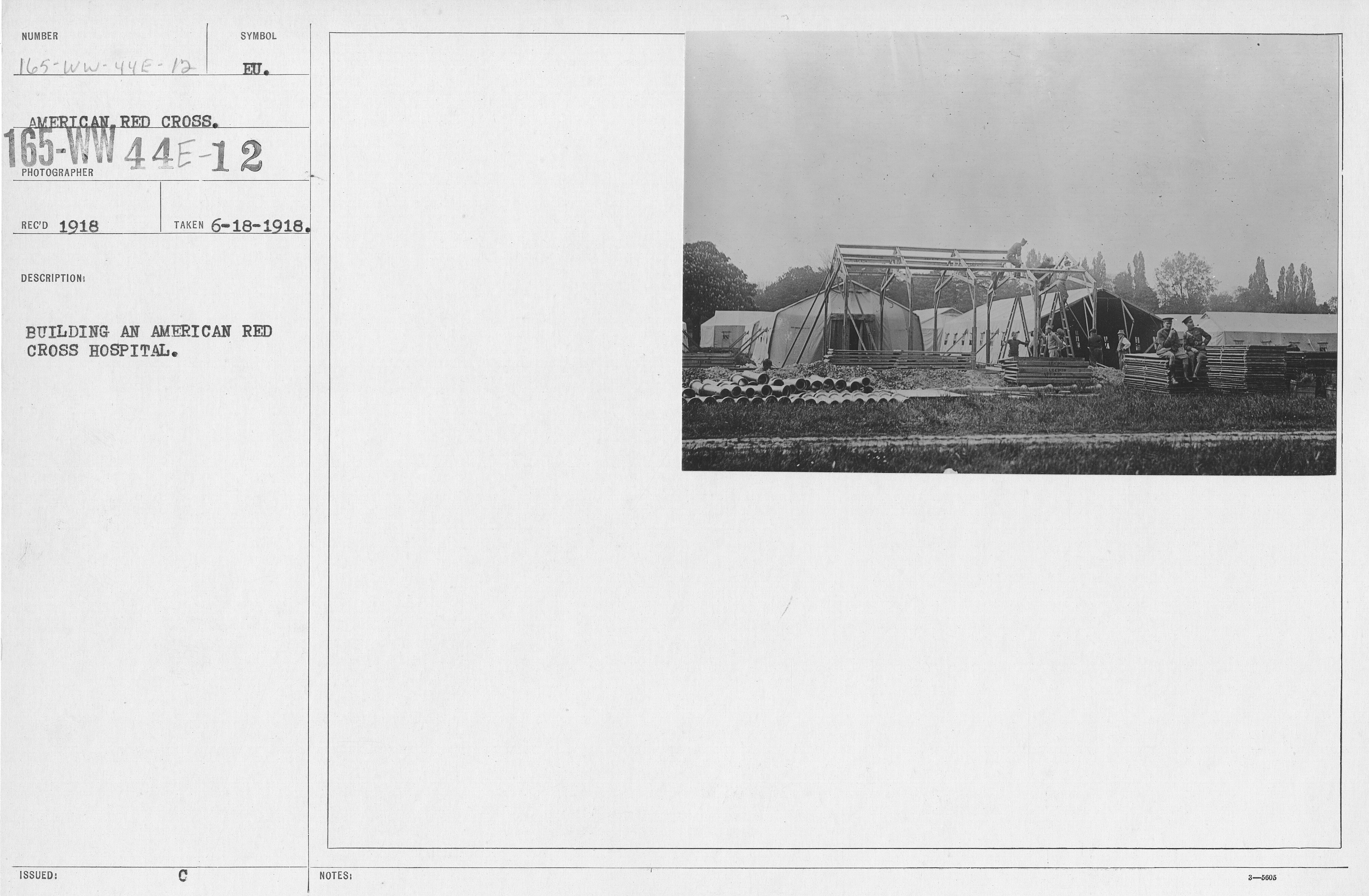 American Red Cross - Construction - Building an American Red Cross Hospital