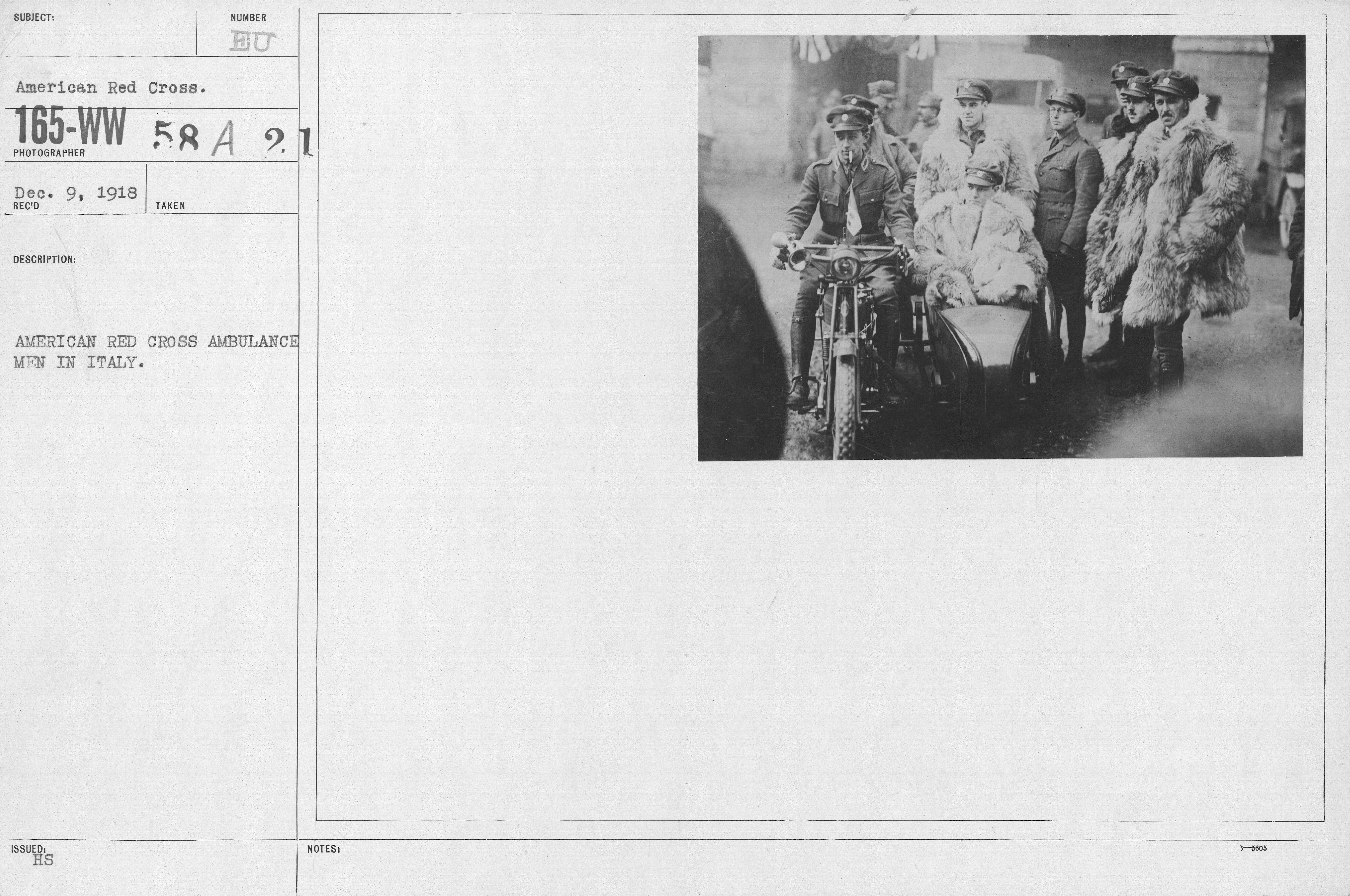 American Red Cross - Groups - American Red Cross Ambulance men in Italy