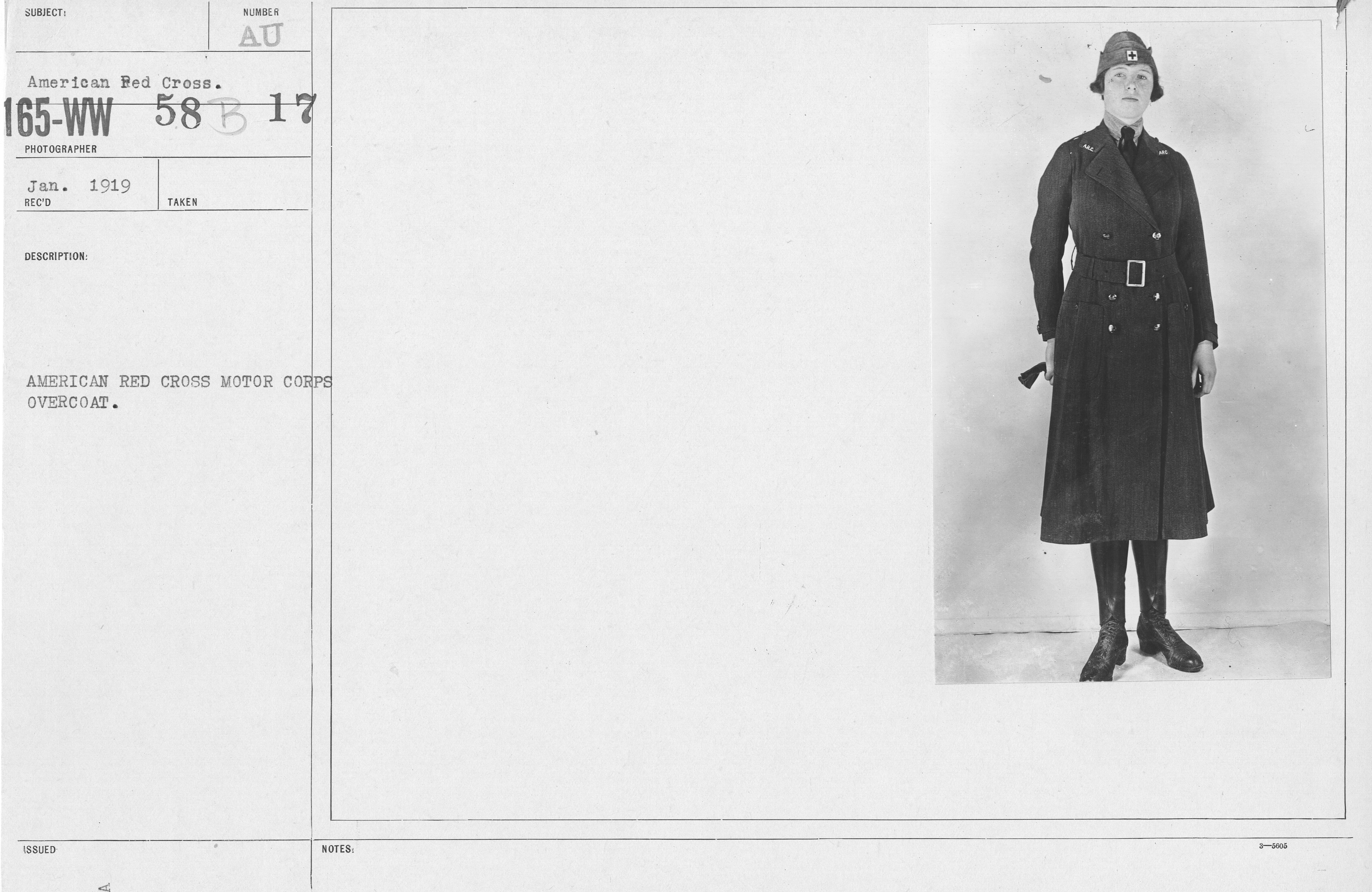 American Red Cross - Uniforms - American Red Cross Motor Corps Overcoat