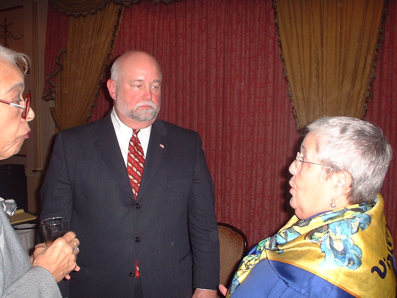 Bob Martin and Martha Gould at the National Museum and Library Services Board Meeting