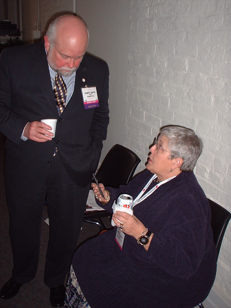 Bob Martin (IMLS) and Commissioner Gould at American Library Association Meeting in New Orleans