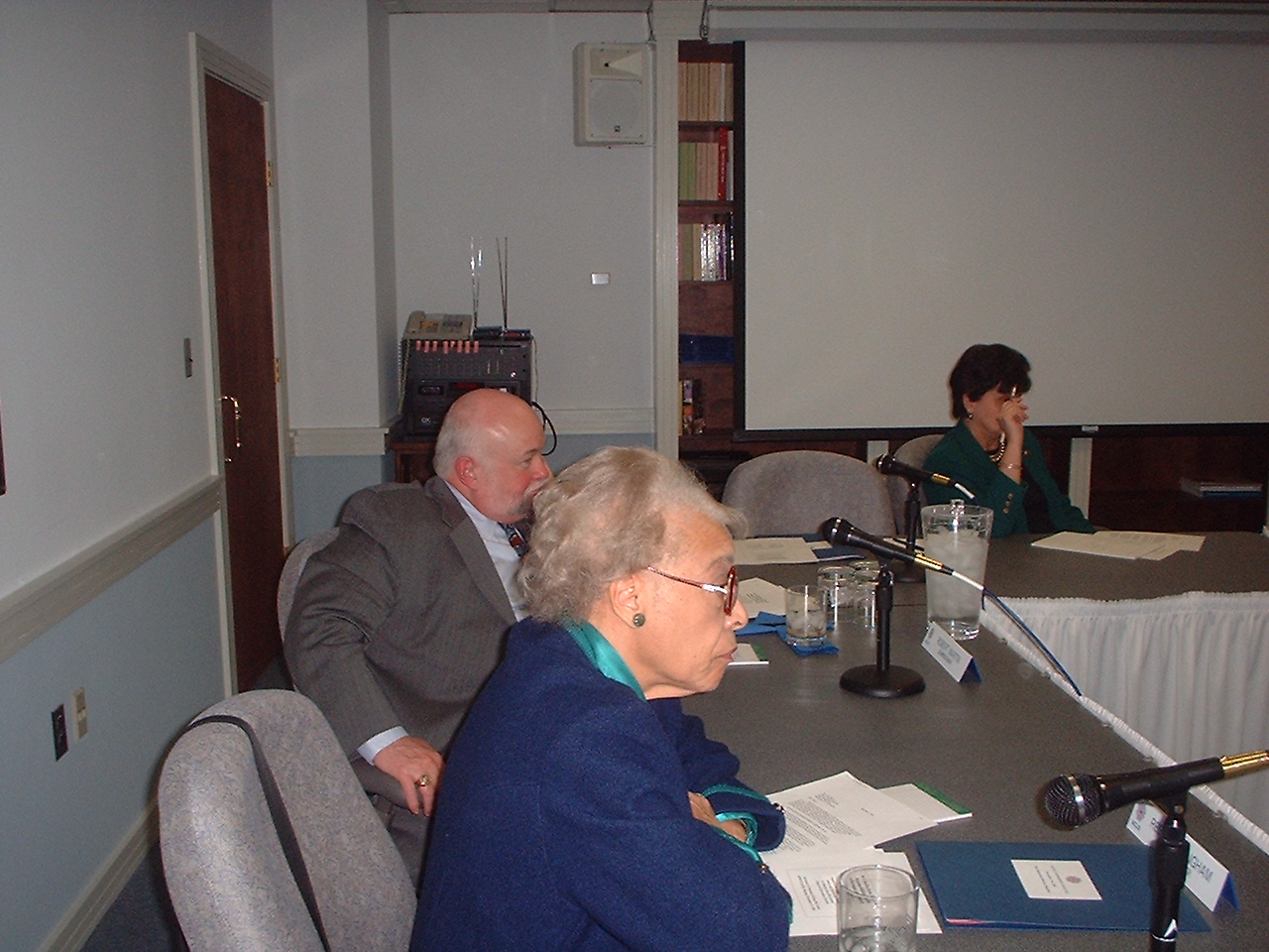 Rebecca Bingham and Bob Martin at National Museum and Library Services Board Meeting