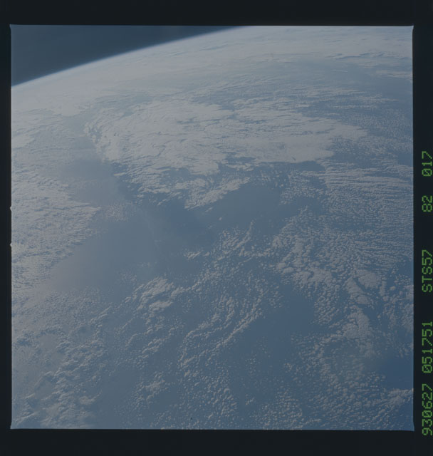 STS057-82-017 - STS-057 - Earth observations during STS-57