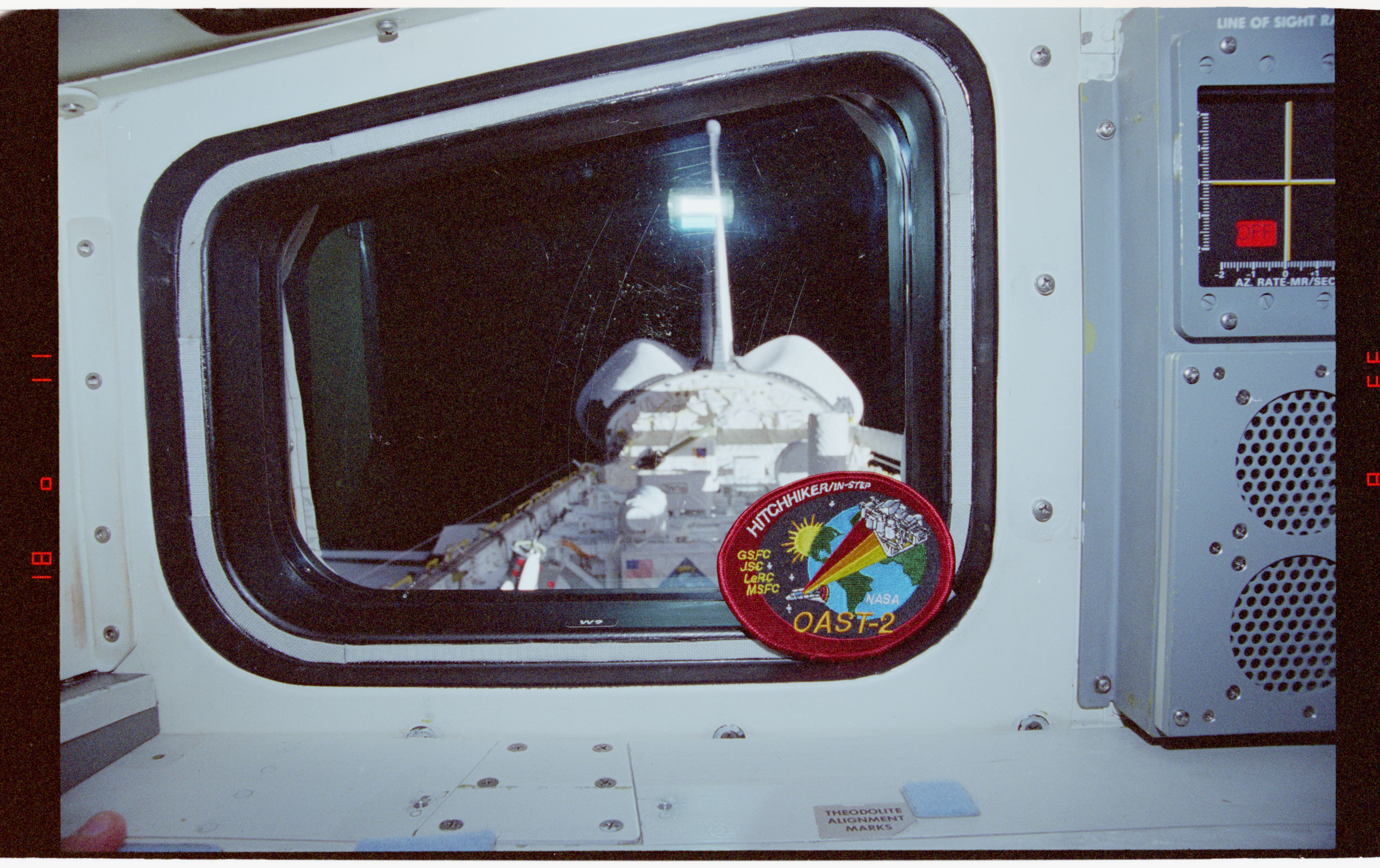 STS062-06-008 - STS-062 - View of OAST-2 in payload bay from window
