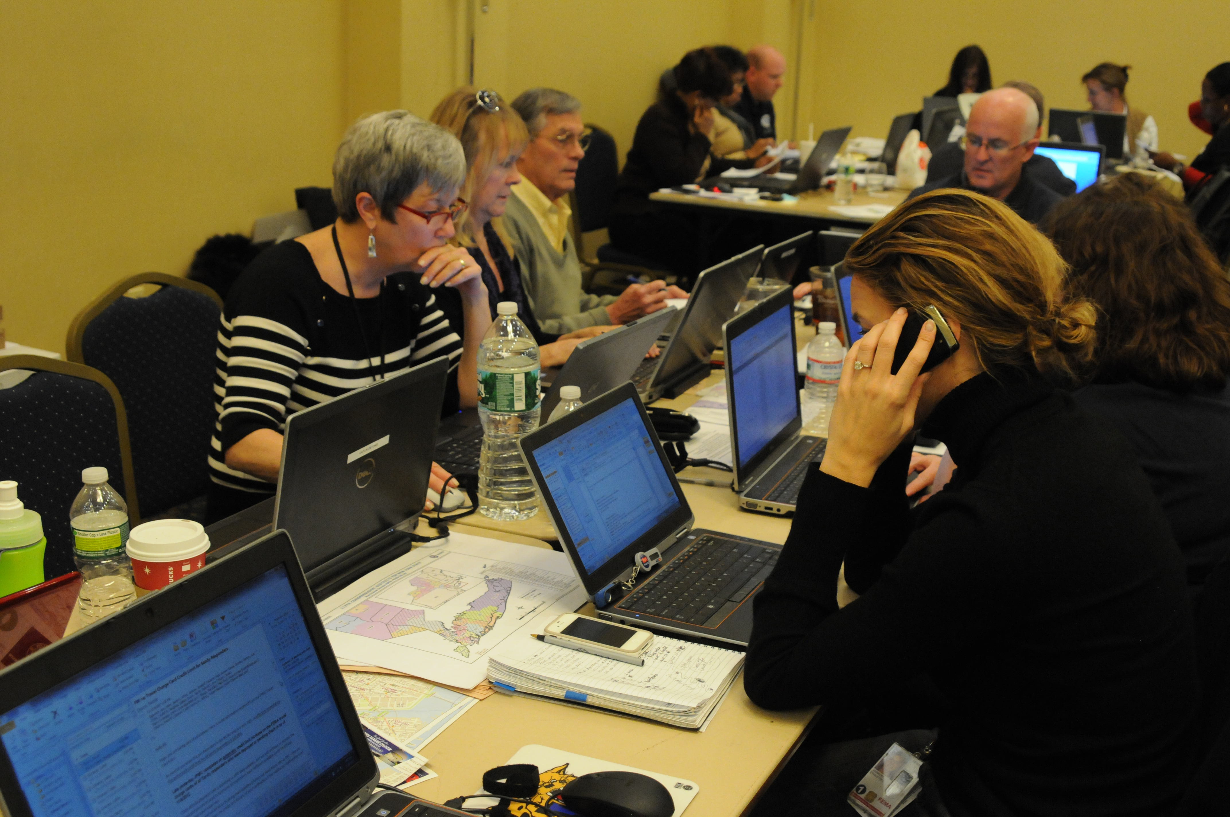 Brooklyn, N.Y., Nov. 9, 2012 -- FEMA External Affairs staff help coordinate the influx of FEMA staff to help the survivors of Hurricane Sandy recover. FEMA is working with state and local officials to assist residents who were affected by Hurricane Sandy. George Armstrong/FEMA